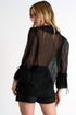 Shan Naomi Sheer ruffle blouse