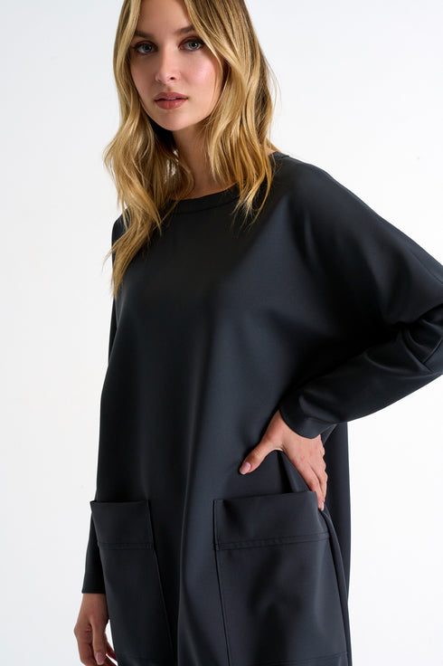 Shan Sofia Long sleeve top with front pockets