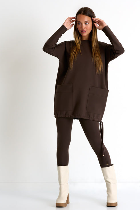 Shan Sofia Long sleeve top with front pockets
