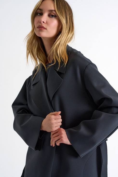 Shan Sofia Oversized belted coat