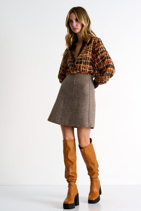 Shan Margot High waist wool skirt