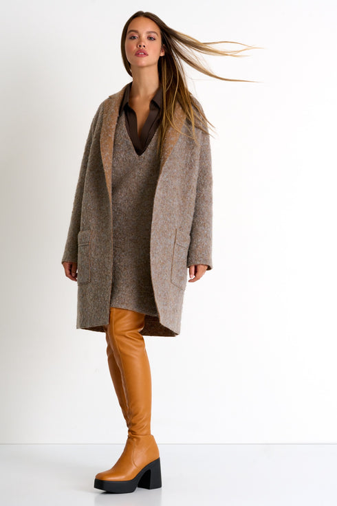 Shan Margot Sleeveless wool dress