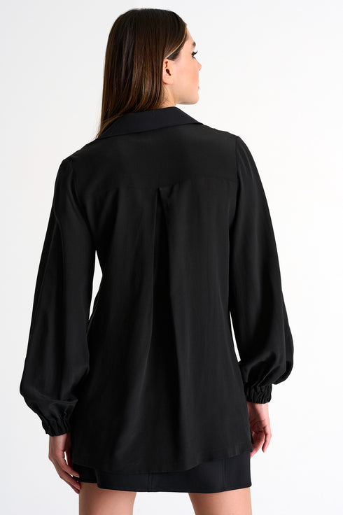 Shan Megan Silk puff sleeve blouse