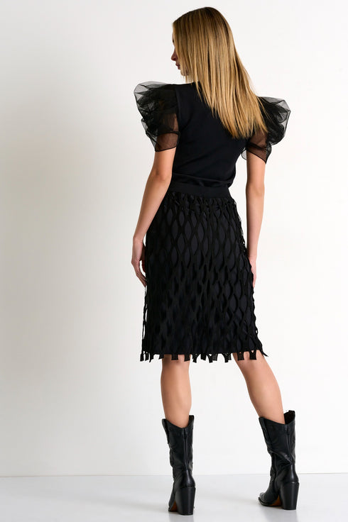 Shan Ariel Glamorous puff-sleeve top