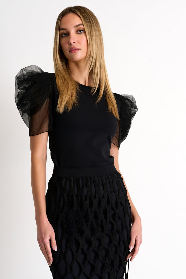 Shan Ariel Glamorous puff-sleeve top