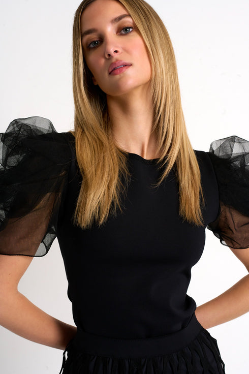Shan Ariel Glamorous puff-sleeve top