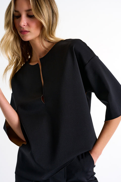 Shan Gaby Lapel collar top