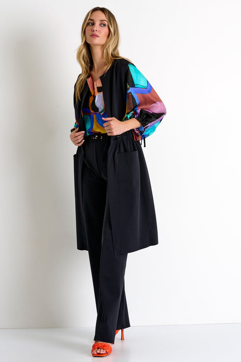 Shan Gaby Cinch waist long vest