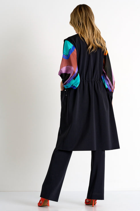 Shan Gaby Cinch waist long vest