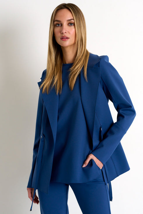 Shan Sofia Structured 3D jersey blazer