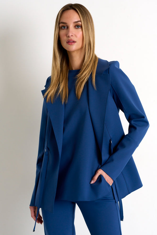 Shan Sofia Structured 3D jersey blazer