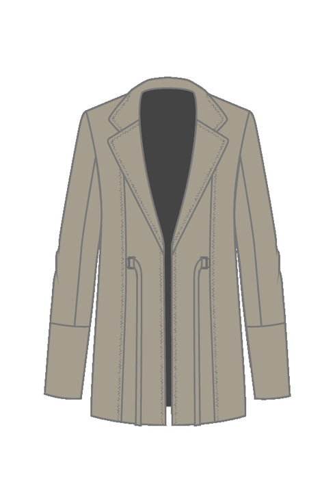 Shan Sofia Structured 3D jersey blazer