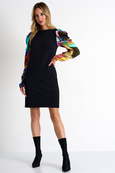 Shan Sofia Glamorous puff-sleeve dress