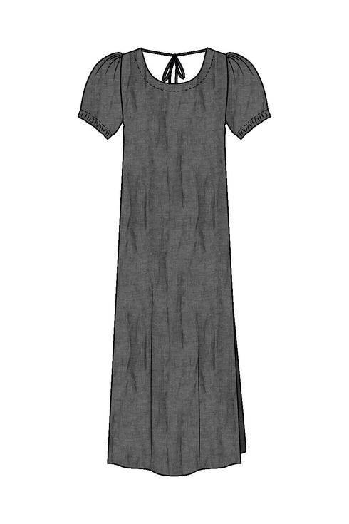 Shan Angèle Maxi puff sleeve dress