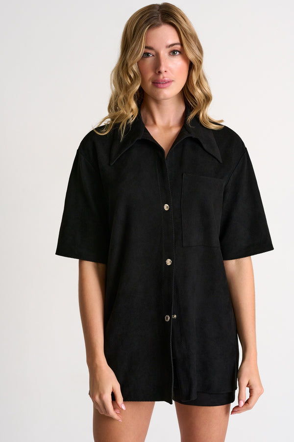 Shan Kate Vegan suede blouse