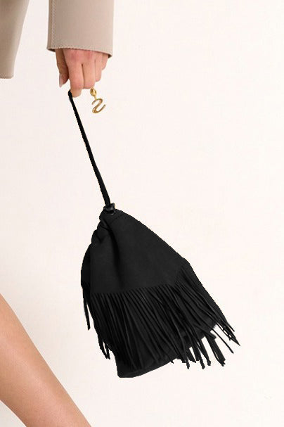 Shan Kate Vegan suede bucket bag