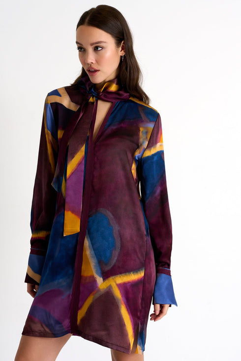 Delicate Silk Dress - 52351-66-950 02 / 950 Ophélie / 100% SILK