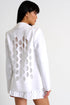 Structured Cut-Out Blazer - 52357-78-000 02 / 000 White / 75% POLYAMIDE, 25% ELASTANE