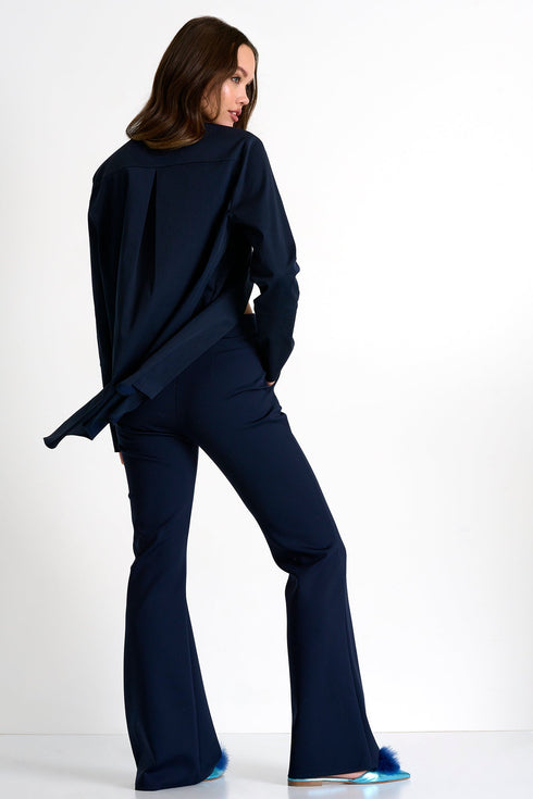 Flared Pants - 52367-53-550 02 / 550 Navy / 75% POLYAMIDE, 25% ELASTANE
