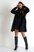 Oversize Belted Coat - 52367-80-800 02 / 800 Caviar / 75% POLYAMIDE, 25% ELASTANE