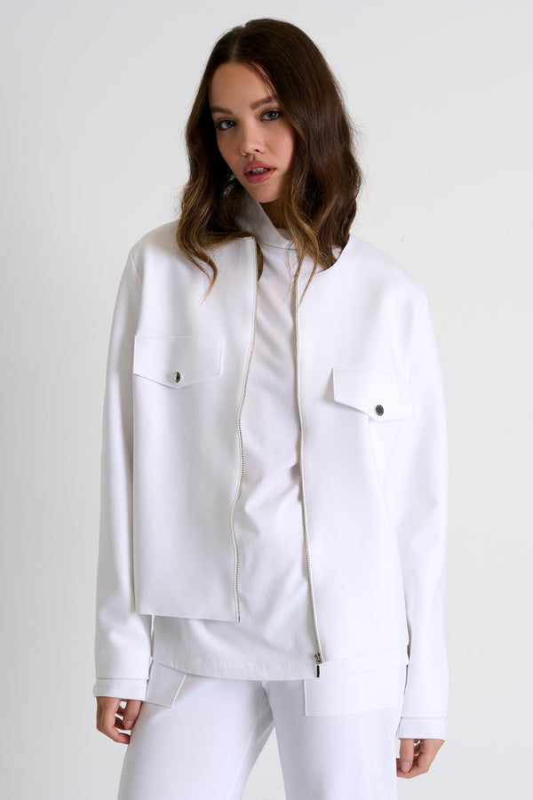 Lightweight Bomber Jacket - 52367-81-000 02 / 000 White / 75% POLYAMIDE, 25% ELASTANE