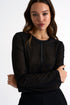 Long Sleeve Mesh Top - 52373-82-800 02 / 800 Caviar / 75% POLYAMIDE, 25% ELASTANE