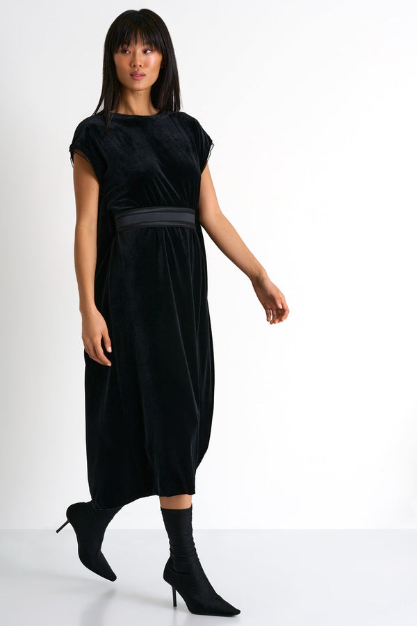 Shan Scarlett Sleeveless maxi velvet dress