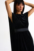 Shan Scarlett Sleeveless maxi velvet dress