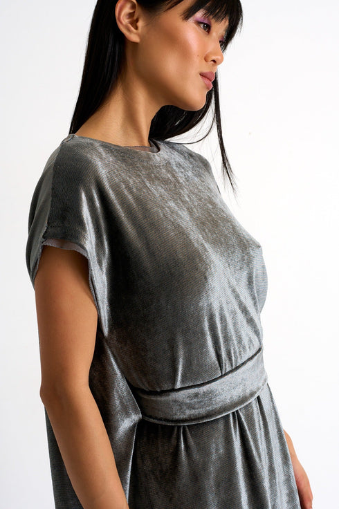 Shan Sleeveless maxi velvet dress