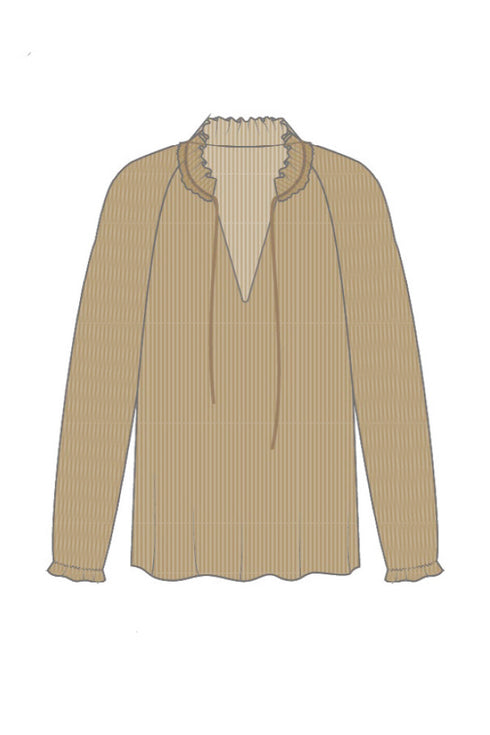 Shan Naomi Long sleeve sheer blouse