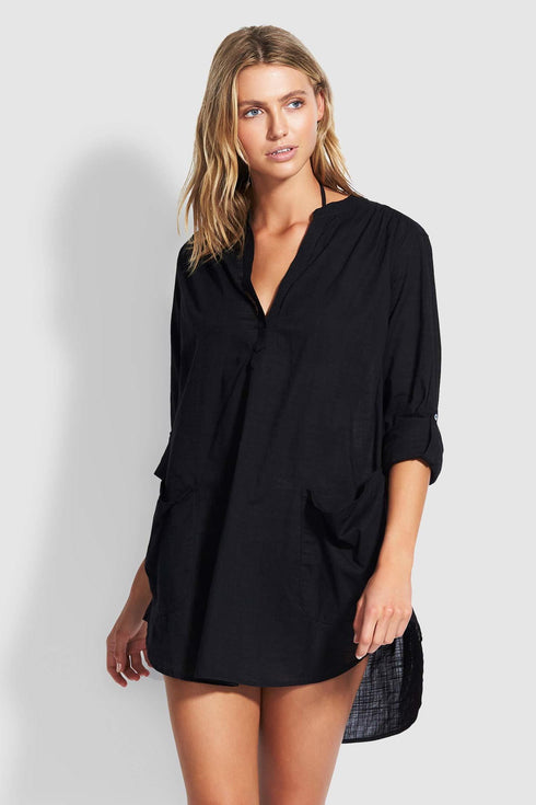 Seafolly Beach Basics BOYFRIEND BEACH SHIRT