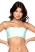 PQ Swim Azura Smocked Bandeau Bikini Top