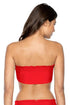 PQ Swim Red Coral SMOCKED TOP BANDEAU