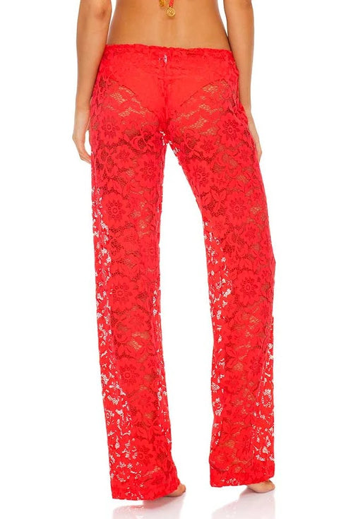 Luli Fama Corazon De Seda SCARLET BEACH PANT