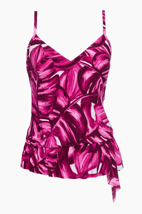 MagicSuit Pink Palmas Separate Missy Tankini Top