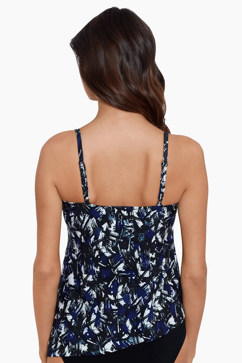 MagicSuit Blue Print Separate Missy Tankini Top