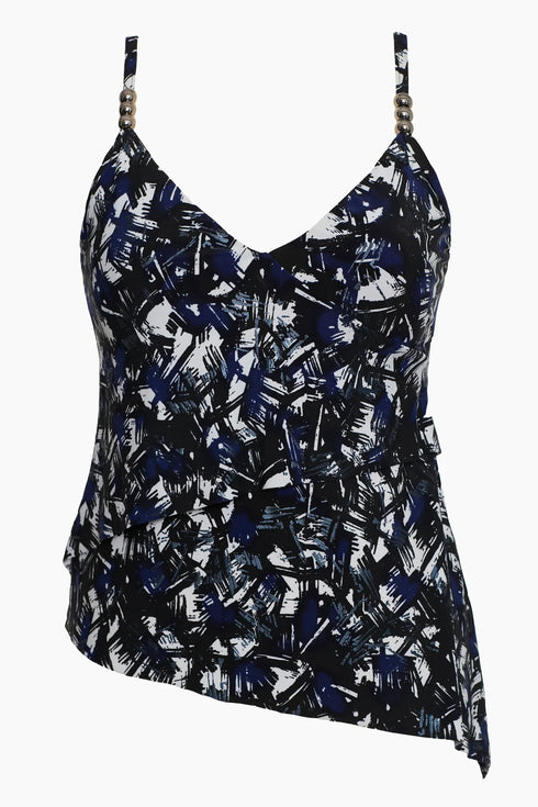 MagicSuit Blue Print Separate Missy Tankini Top