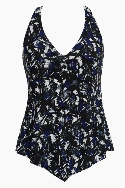 MagicSuit Blue Print Separate Missy Tankini Top