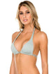 Luli Fama Orillas Del Mar Ribbed Double Strap Sliding Halter Bikini Top