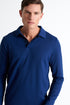 Shan Actuel Long sleeve textured jersey polo