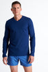 Shan Actuel Textured jersey long sleeve V neck - 62213-92-500