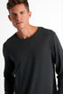 Shan Relaxation Soft round neck long sleeve shirt