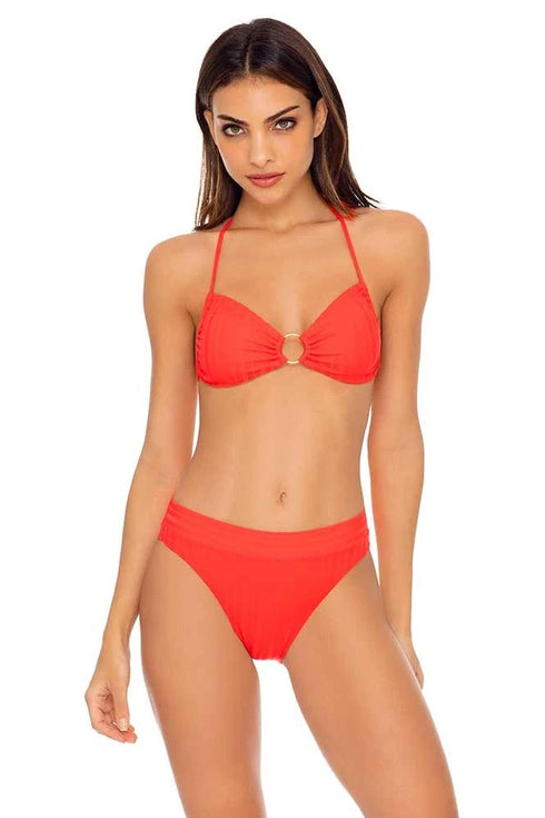 Luli Fama Last Fling RED HOT HIGH WAIST BANDED BOTTOM