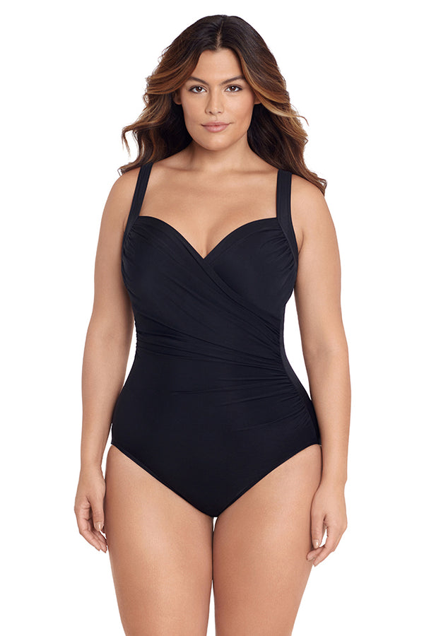 MiracleSuit Women’s Solids Plus Size Sanibel One Piece