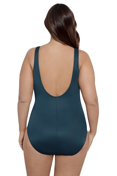 MiracleSuit Illusionists Plus Size Crossover One Piece
