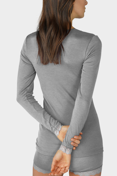 Mey Serie Silk Touch Wool Long Sleeve Top