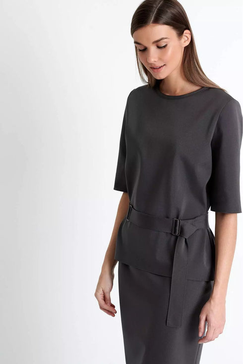 Shan Diana LONG SLEEVE MOCK NECK SHIRT