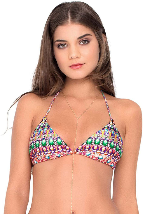 Luli Fama Lil Gem Crystallized Triangle Top