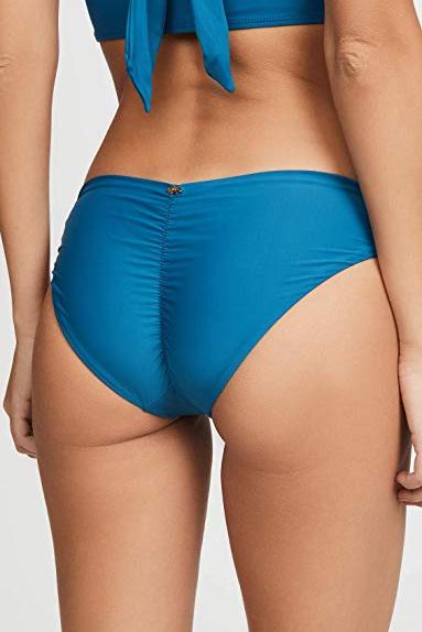 PQ Swim Island Blue Basic Ruched Full Bikini Bottoms