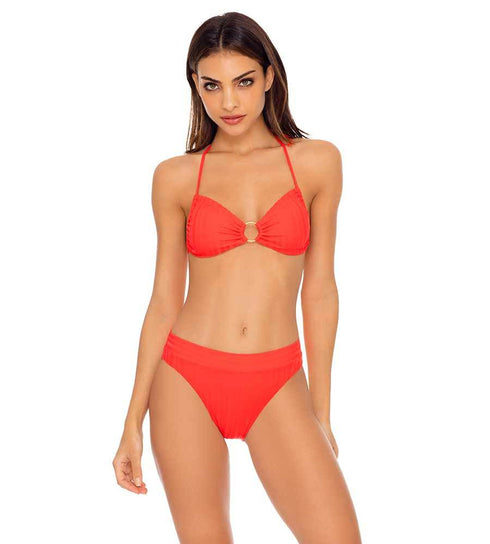 Luli Fama Last Fling RED HOT RING HALTER BANDEAU TOP